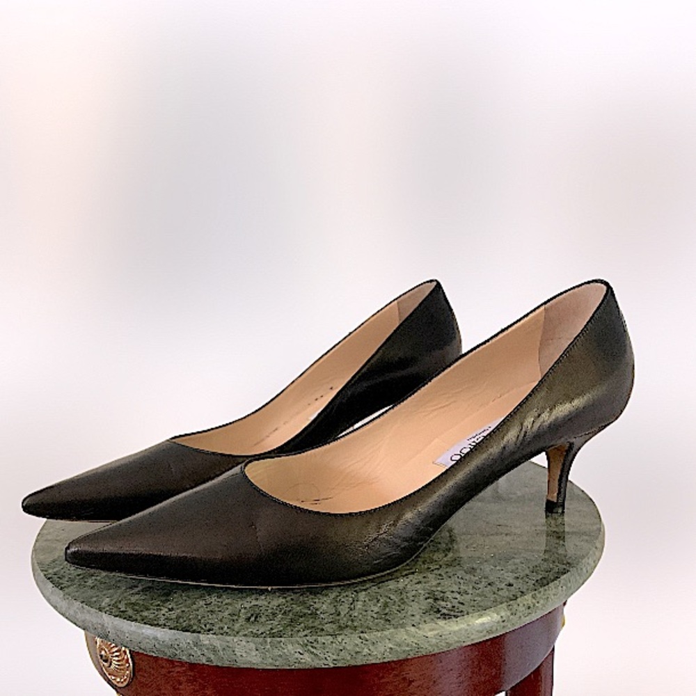 SOLD Jimmy Choo kitten heel black pumps - Picture 1 of 10